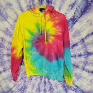 Premium Athletic Jon Lauren Women's Tie Dye Hoodie Sweatshirt Size Medium